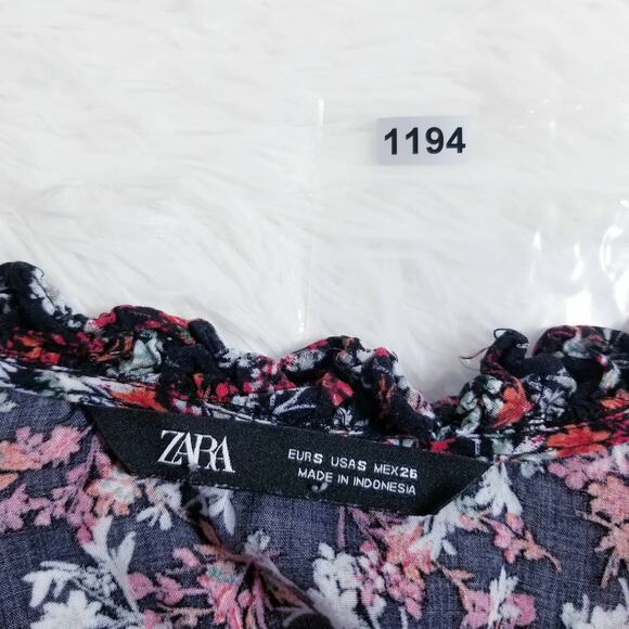 ZARA Floral Multicolored mini dress - Picture 5 of 7